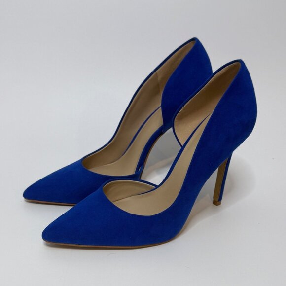 Mix No. 6 Electric Blue Suede Pumps Heels Stilletos Size 7.5 - Picture 3 of 7